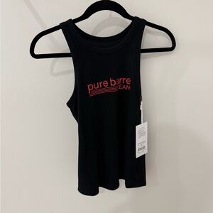 Pure Barre Team Black Ribbed Tank